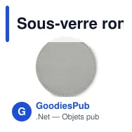 Sous-verre rond personnalisable en PU avec logo - POSA - Miniature 12