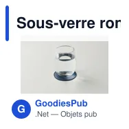 Sous-verre rond personnalisable en PU avec logo - POSA - Miniature 3