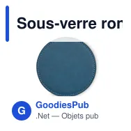 Sous-verre rond personnalisable en PU avec logo - POSA - Miniature 4