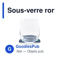 Sous-verre rond personnalisable en PU avec logo - POSA - Miniature 5