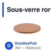 Sous-verre rond personnalisable en PU avec logo - POSA - Miniature 6