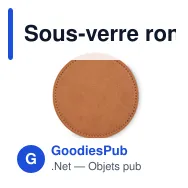 Sous-verre rond personnalisable en PU avec logo - POSA - Miniature 7