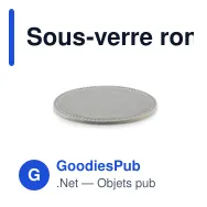 Sous-verre rond personnalisable en PU avec logo - POSA - Miniature 10