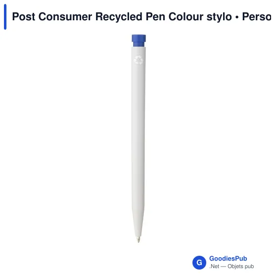 Stylo à bille personnalisable en plastique recyclé avec logo - Image 2