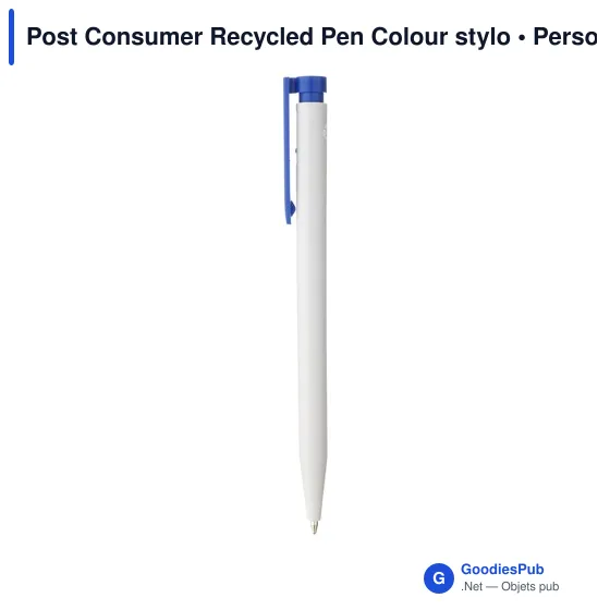 Stylo à bille personnalisable en plastique recyclé avec logo - Image 4
