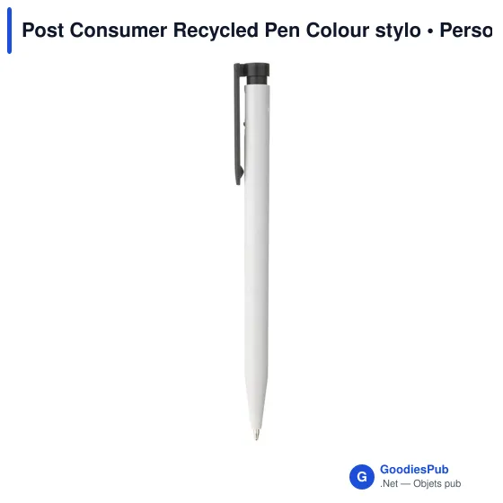 Stylo à bille personnalisable en plastique recyclé avec logo - Image 5