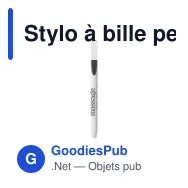 Stylo à bille personnalisable en plastique recyclé avec logo - Miniature 8