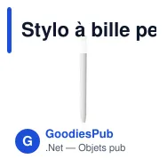 Stylo à bille personnalisable en plastique recyclé avec logo - Miniature 10