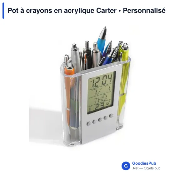 Pot à crayons en acrylique Carter - Image 4