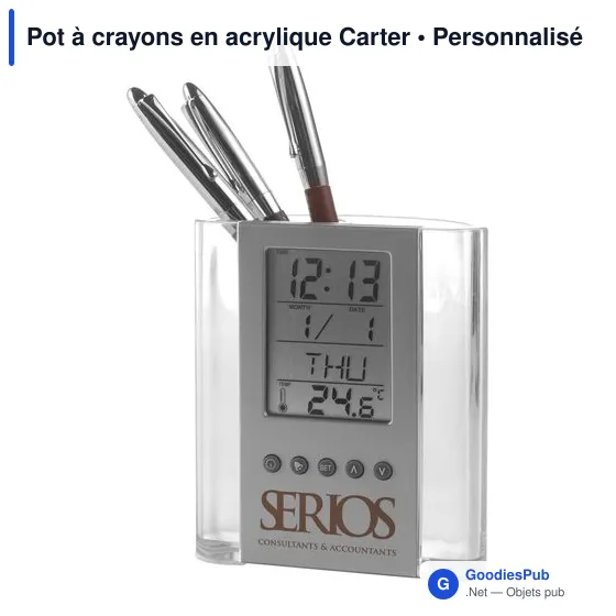 Pot à crayons en acrylique Carter - Image 5
