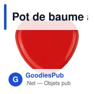 Pot de baume à lèvres personnalisable en forme de cœur avec logo - Miniature 1