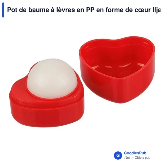 Pot de baume à lèvres personnalisable en forme de cœur avec logo - Image 2