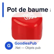 Pot de baume à lèvres personnalisable en forme de cœur avec logo - Miniature 3