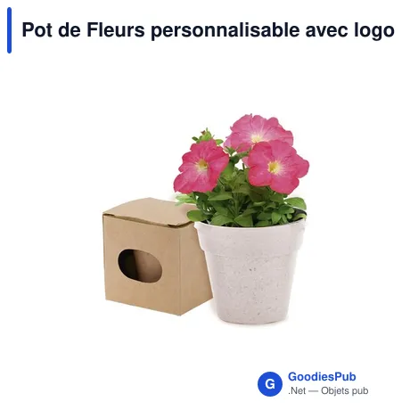 Pot de Fleurs personnalisable avec logo - Advert