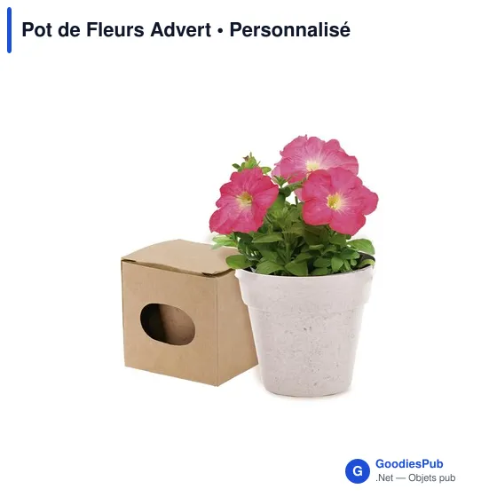 Pot de Fleurs personnalisable avec logo - Advert - Image 1