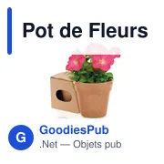 Pot de Fleurs personnalisable avec logo - Advert - Miniature 2