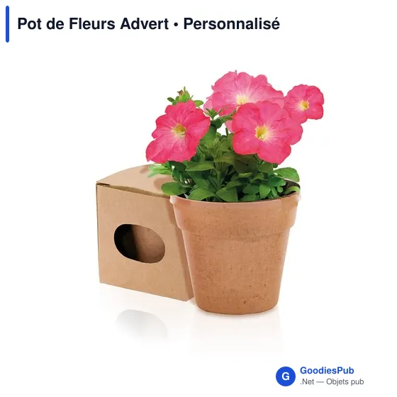 Pot de Fleurs personnalisable avec logo - Advert - Image 2