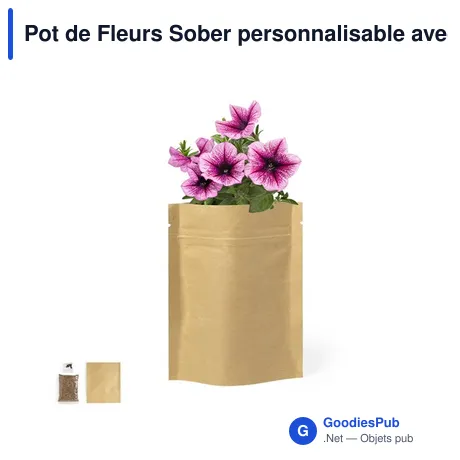 Pot de Fleurs Sober personnalisable avec logo pour entreprises
