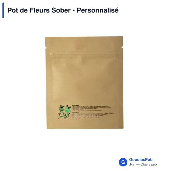 Pot de Fleurs Sober personnalisable avec logo pour entreprises - Image 3