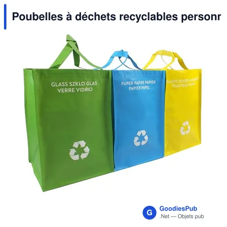 Poubelles à déchets recyclables personnalisables avec logo - Justin