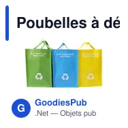 Poubelles à déchets recyclables personnalisables avec logo - Justin - Miniature 4