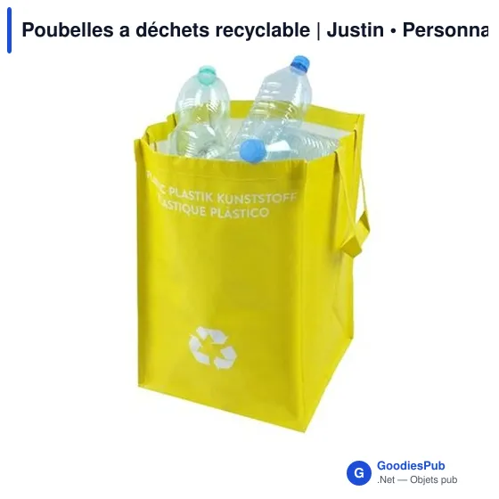 Poubelles à déchets recyclables personnalisables avec logo - Justin - Image 5