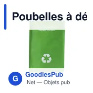 Poubelles à déchets recyclables personnalisables avec logo - Justin - Miniature 6