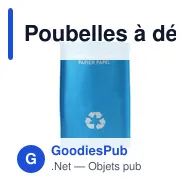 Poubelles à déchets recyclables personnalisables avec logo - Justin - Miniature 7