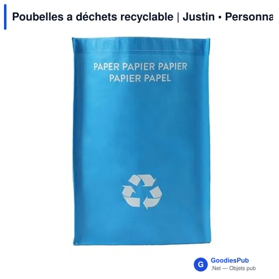 Poubelles à déchets recyclables personnalisables avec logo - Justin - Image 7