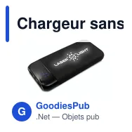 Chargeur sans fil personnalisable 10 000 mAh avec logo | Cory - Miniature 1