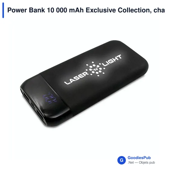 Chargeur sans fil personnalisable 10 000 mAh avec logo | Cory - Image 1