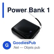 Power Bank personnalisable 10000 mAh avec logo | Tim - Miniature 1
