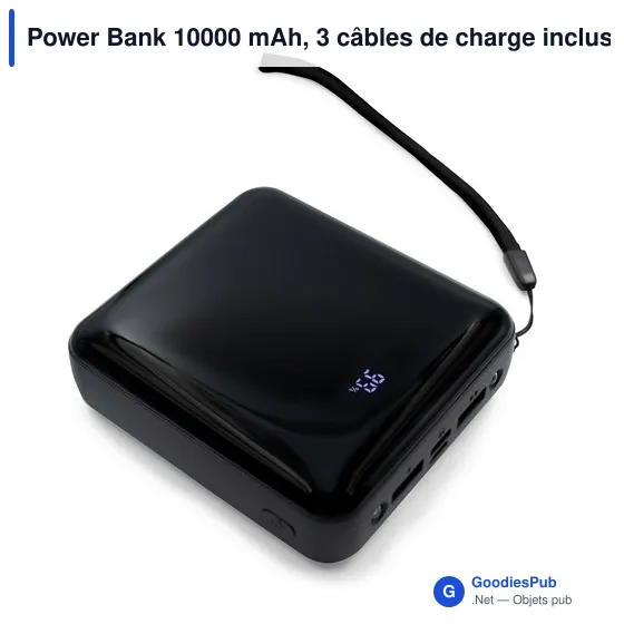 Power Bank personnalisable 10000 mAh avec logo | Tim - Image 1