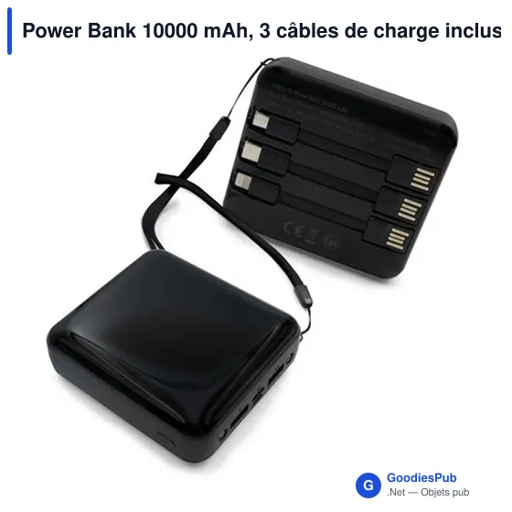 Power Bank personnalisable 10000 mAh avec logo | Tim - Image 2