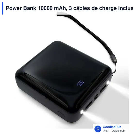 Power Bank personnalisable 10000 mAh avec logo | Tim - Image 3