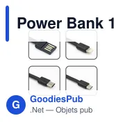 Power Bank personnalisable 10000 mAh avec logo | Tim - Miniature 5