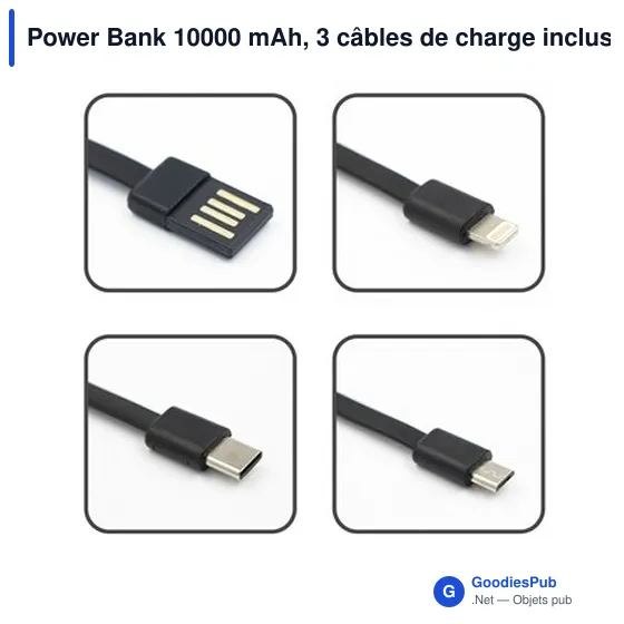 Power Bank personnalisable 10000 mAh avec logo | Tim - Image 5