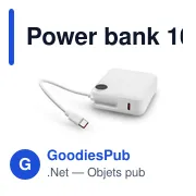 Power bank personnalisable 10000 mAh avec logo | Alula - Miniature 1