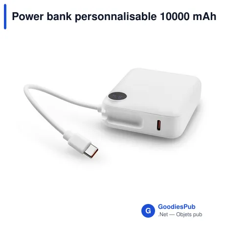 Power bank personnalisable 10000 mAh avec logo | Alula