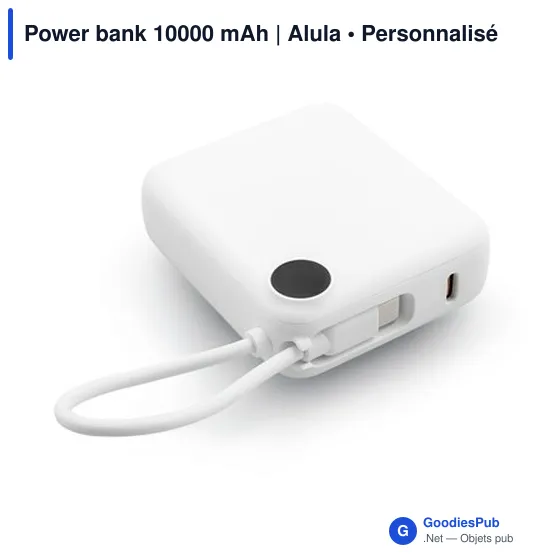Power bank personnalisable 10000 mAh avec logo | Alula - Image 2