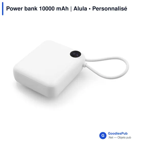 Power bank personnalisable 10000 mAh avec logo | Alula - Image 3