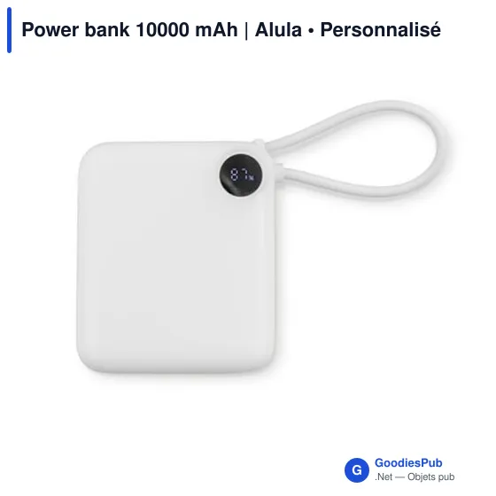Power bank personnalisable 10000 mAh avec logo | Alula - Image 4