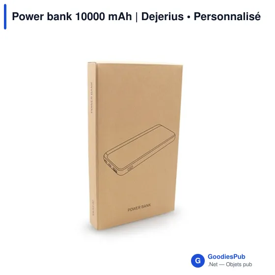 Power bank personnalisable 10000 mAh avec logo | Dejerius - Image 11