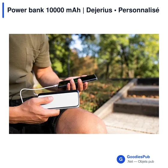 Power bank personnalisable 10000 mAh avec logo | Dejerius - Image 12