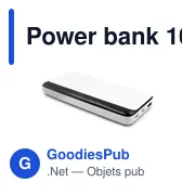 Power bank personnalisable 10000 mAh avec logo | Dejerius - Miniature 5