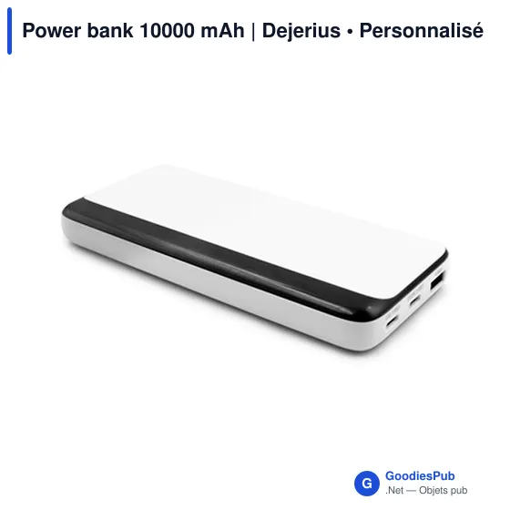 Power bank personnalisable 10000 mAh avec logo | Dejerius - Image 5