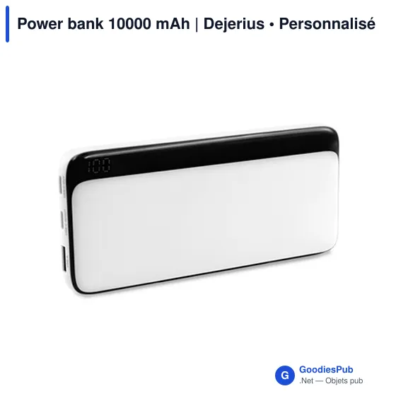 Power bank personnalisable 10000 mAh avec logo | Dejerius - Image 6