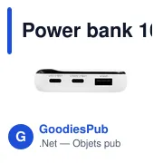 Power bank personnalisable 10000 mAh avec logo | Dejerius - Miniature 7