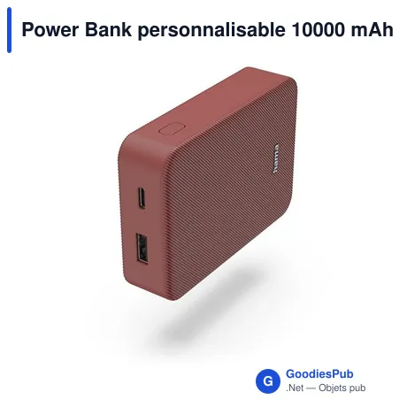 Power Bank personnalisable 10000 mAh avec logo - Hama Power Pack