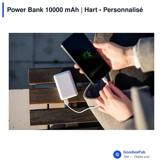 Power Bank personnalisable 10000 mAh avec logo | Hart - Image 2
